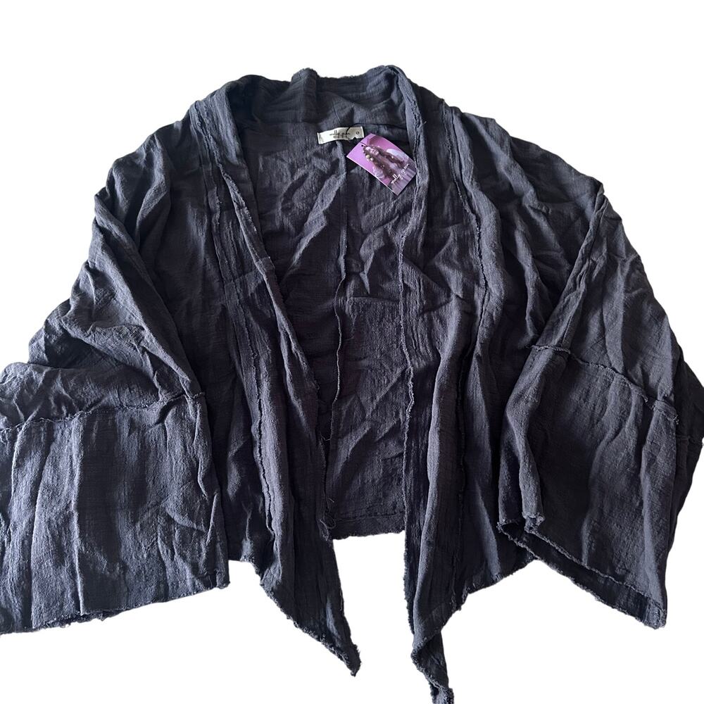 Molly Green Rachel Cardigan - Grey Open Front Oversized kimono
